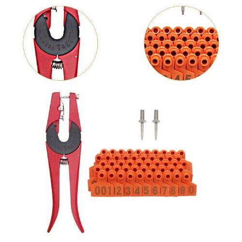 Livestock Ear Tag Plier with Number Tags Save Labor Tagger