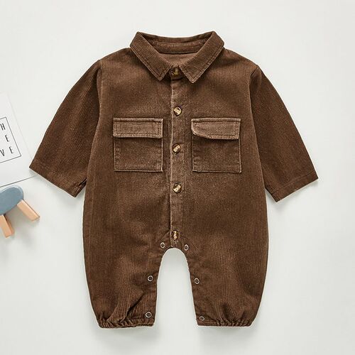 New Newborn Boys Girls Corduroy Jumpsuits Clothes Spring Aut