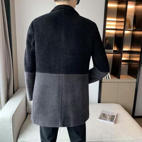 FW9140 Winter new fashion tend mens large size stitching mi