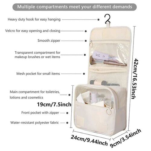 Travel Makeup Bag Waterproof Toiletries Organizer High Quali
