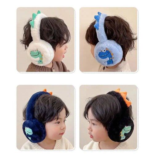 Little Dinosaur Ear Warmer Cartoon Soft Kids Earmuffs Thicke