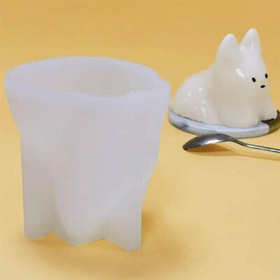 3D Cat Silicone Mold Epoxy Resin DIY Cream Pudding Candle Mo