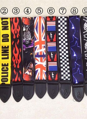 Colorful Print Style Guitar Strap for Acoustic Electric Guit