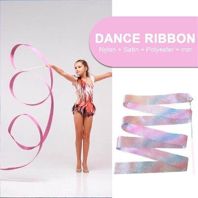 2M Flashing Glitter Star Gym Ribbons Dance Rhythmic Art