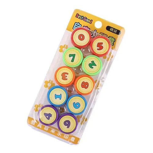 10pcs Assorted Stamps for Kids Self-ink Stamps Children Toy