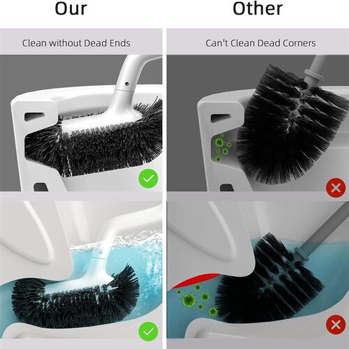 Toilet Bowl Brush Cleaner Scrubber for Dead Corner Clean