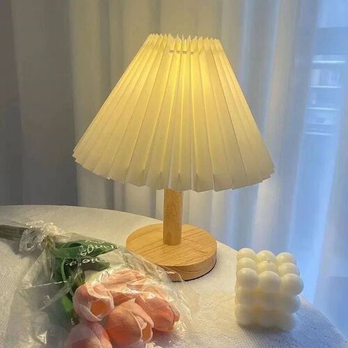 Nordic Pleated Table Lamp DIY Foldable 5V USB 220V Art Atmos