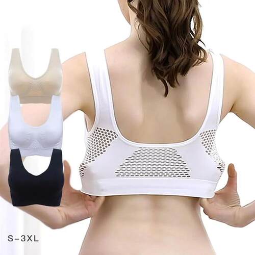 Vest Bra with Chest Pad Wire Free Solid Color Women Seamless