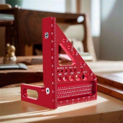 Miter Triangular Ruler Aluminum Alloy Carpenter Square Hole
