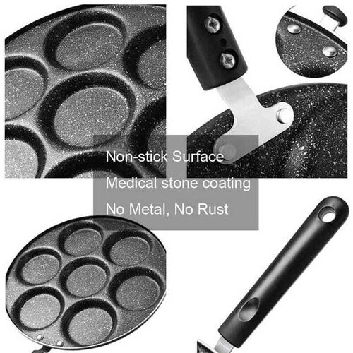 4-Hole Omelet Pan Non-Stick Fried Egg Pan Aluminum Alloy Pan