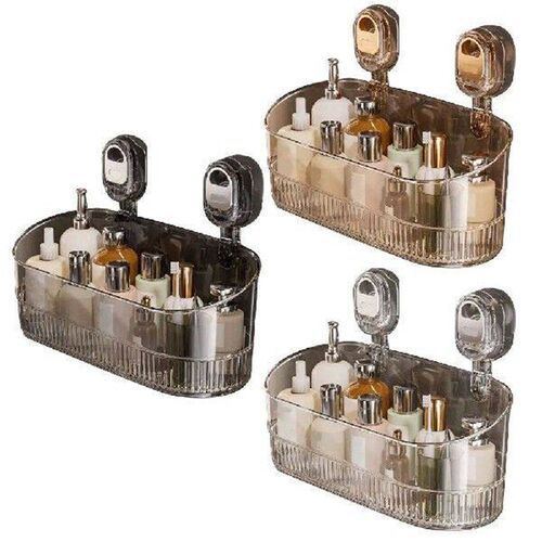 No-Drill Bathroom Suction Storage Box,Space-Saving Bathroom