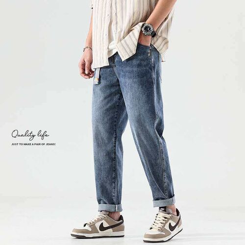 Mens Autumn Jeans New Mens Long Pants Casual All-match Men