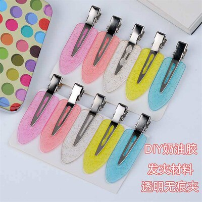 CREA glue accessories  seamless hairpin cartoon glitter tran
