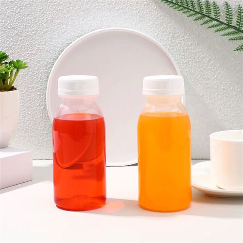 10pcs 200/250/300/350ml Plastic Juice Bottle Transparent Wat