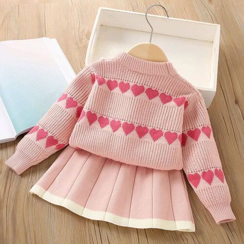 Girls sweater set for autumn and winter, new western-style
