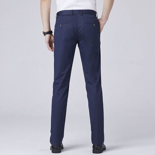 Ice Silk Casual Pants Stetch Pants Mens Slim-fit Large Size
