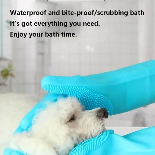 Pet Grooming Cleaning Gloves Dog Cat Bathing Shampoo Glove S