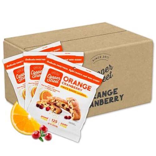 Cooper Street Italian Biscotti Cookies, Orange Cranberry