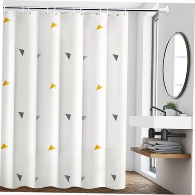 The bathroom shower curtain checkered PEVA Environmental