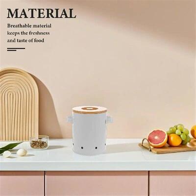Vegetable Storage Bucket Food Canisters Onion Garlic Potato