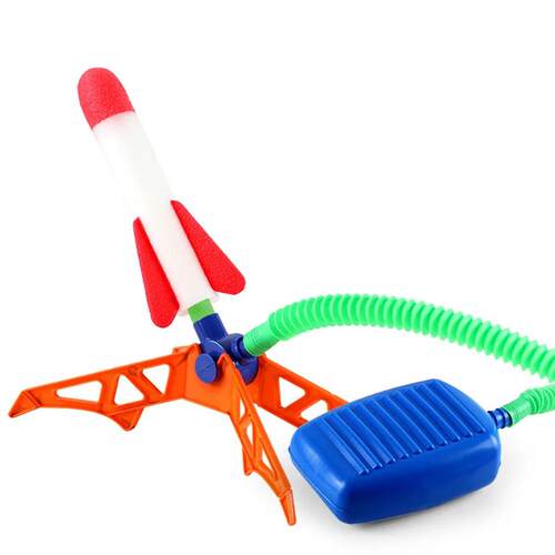 Kids Rocket Launcher Step Pump Power Air Pressed Stomp Outdo