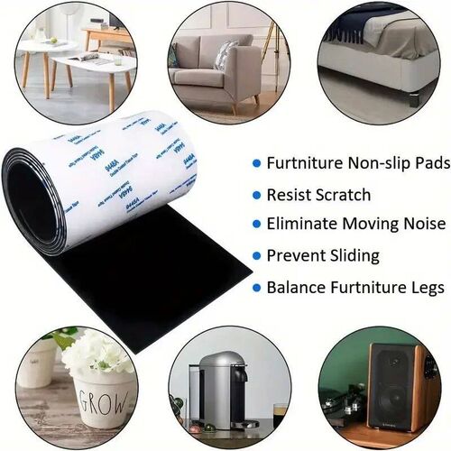 Non Slip Self Adhesive Silicone Cuttable Furniture Pads 4x40