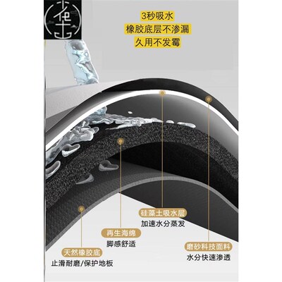 Kitchen waterproof floor mat wipes leave-in carpet 厨房地垫