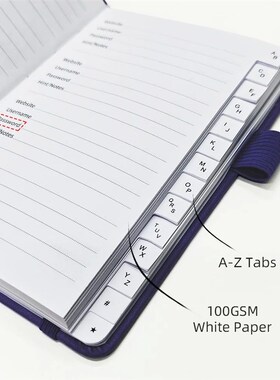 A6 Password Keeper Book with Alphabetical Tabs, Hardcover Pa