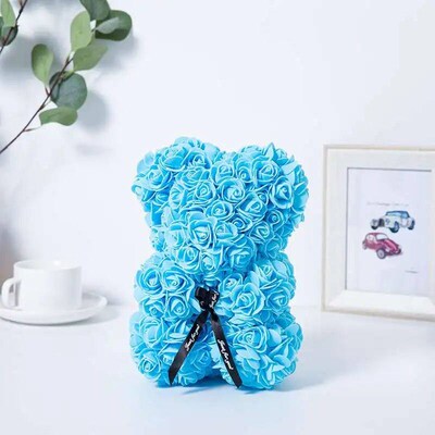 Romantic Valentines Day Creative Eternal Flower Rose Bear C