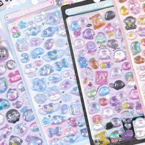 1 pc Creative Candy Ghost Rabbit Drop 3D Relief ers Scrapboo