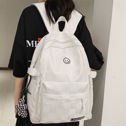 Women Plaid Leisure School Bag Girl Travel Laptop Student Ba