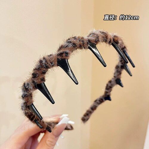 Leopard Wave Hairband Autumn Winter Root Fluffy Tool High Cr