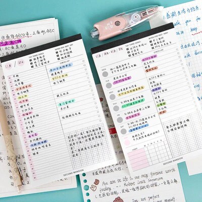 60 Sheets Weekly Planner Notepad, Tear-Off Time Block Planne