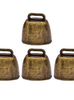 4 Metal Cow Bell Iron Grazing Supplies Brass Goat Collars