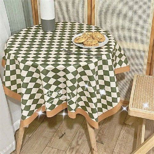 Checkerboard Tablecloth Plaid Table Cloth Rectangle Round