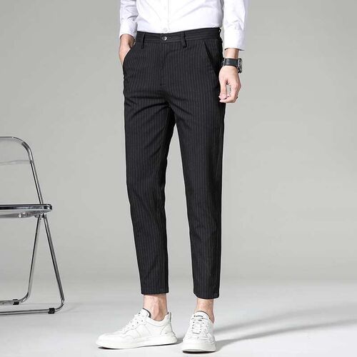 Light Luxury Mens Casual Pants Mens Summer Thin Slim-Fit P