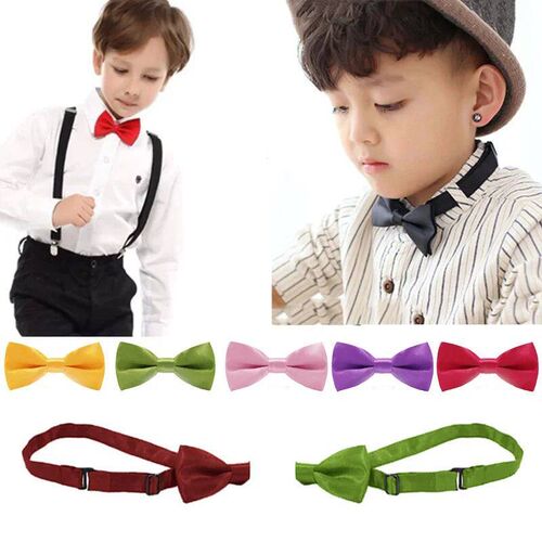 Bowtie Men Kids Formal Necktie Boy Mens Fashion Business We
