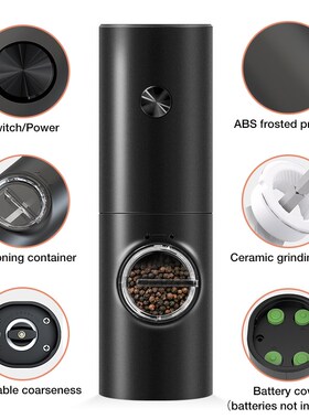 Automatic Electric Mill Pepper And Salt Grinder With LED Lig
