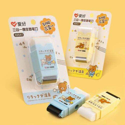 Cute Animal Roller Eraser With Roller Cleaning Built-in Penc