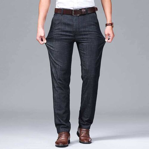 Loose Jeans Mens Modal Stetch Business Casual Pants Spring