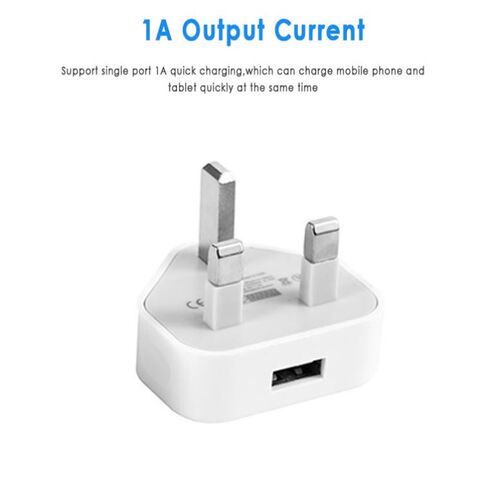 Universal UK Plug 3 Pin Wall Charger Adapter With 1/2/3 USB