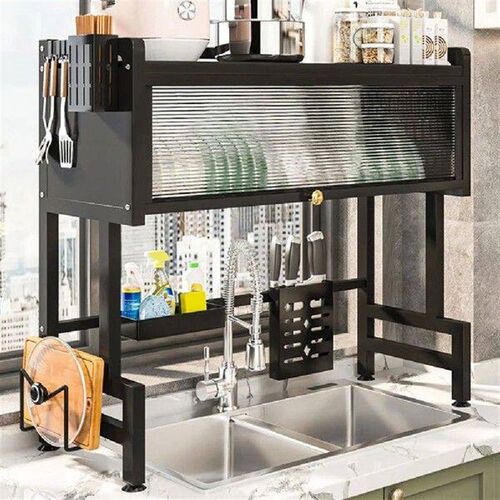 Kitchen Drain Shelf Steel Over The Sink Dish Drying Rack