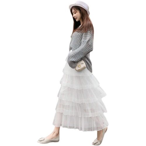 Mesh cake skirt layer skirt women spring and summer new fash