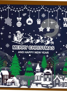 Christmas Decorations Glass Stickers Christmas Stickers Sant