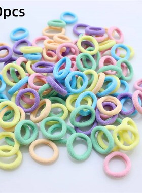 100PCS Colorful Basic Nylon Ealstic Hair Ties for Girls tail