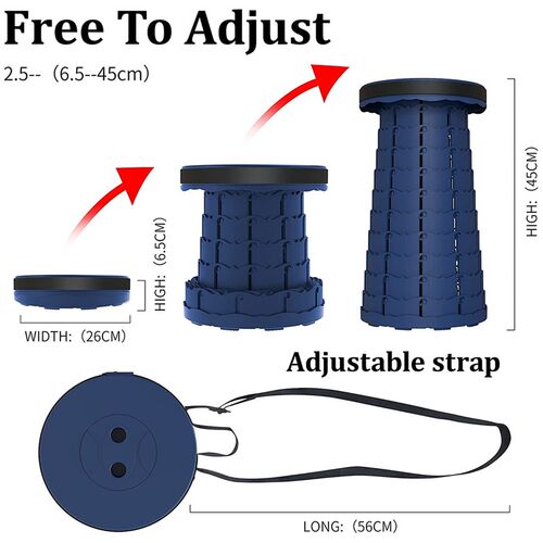Retractable Stool Portable Camping Foldable Chair Telescopic