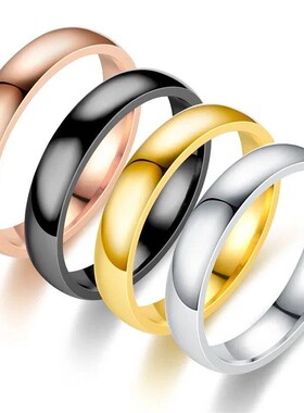 2-4mm Classic Stainless Steel Rings For Women Men Simple Fas