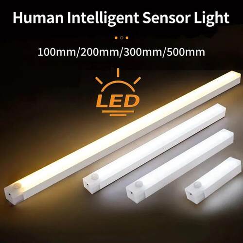 Motion Sensor LED Cabinet Light Rechargeable Induction Night