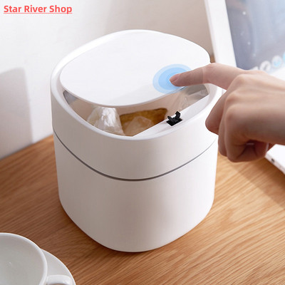 Mini Small Waste Bins Desktop Garbage Basket Home Table Plas