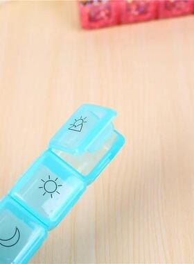 1PCS 4 Row 28 Squares Pillbox Storage Box for Pills Portable